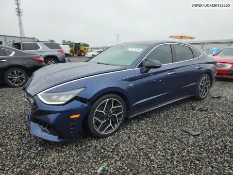 5NPEK4JCXMH123250 — 2021 Hyundai Sonata, Передняя часть, фото до ремонта