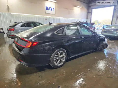 2021 Hyundai Sonata Sel VIN KMHL64JA3MA147547 фото 3