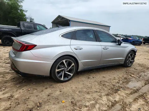2021 Hyundai Sonata Sel Plus VIN 5NPEJ4J27MH132742 фото 3
