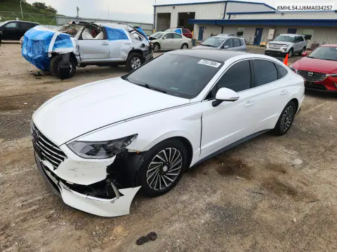 KMHL54JJ6MA034257 — 2021 Hyundai Sonata, Передняя часть, фото до ремонта