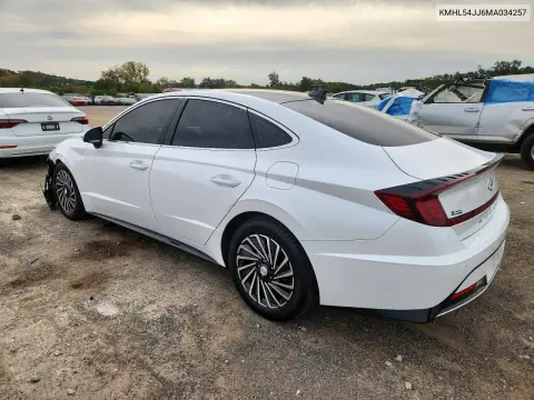 2021 Hyundai Sonata Hybrid Limited VIN KMHL54JJ6MA034257 фото 2