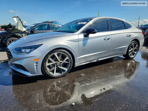 5NPEJ4J2XNH141906 — 2022 Hyundai Sonata, Задняя часть, фото до ремонта