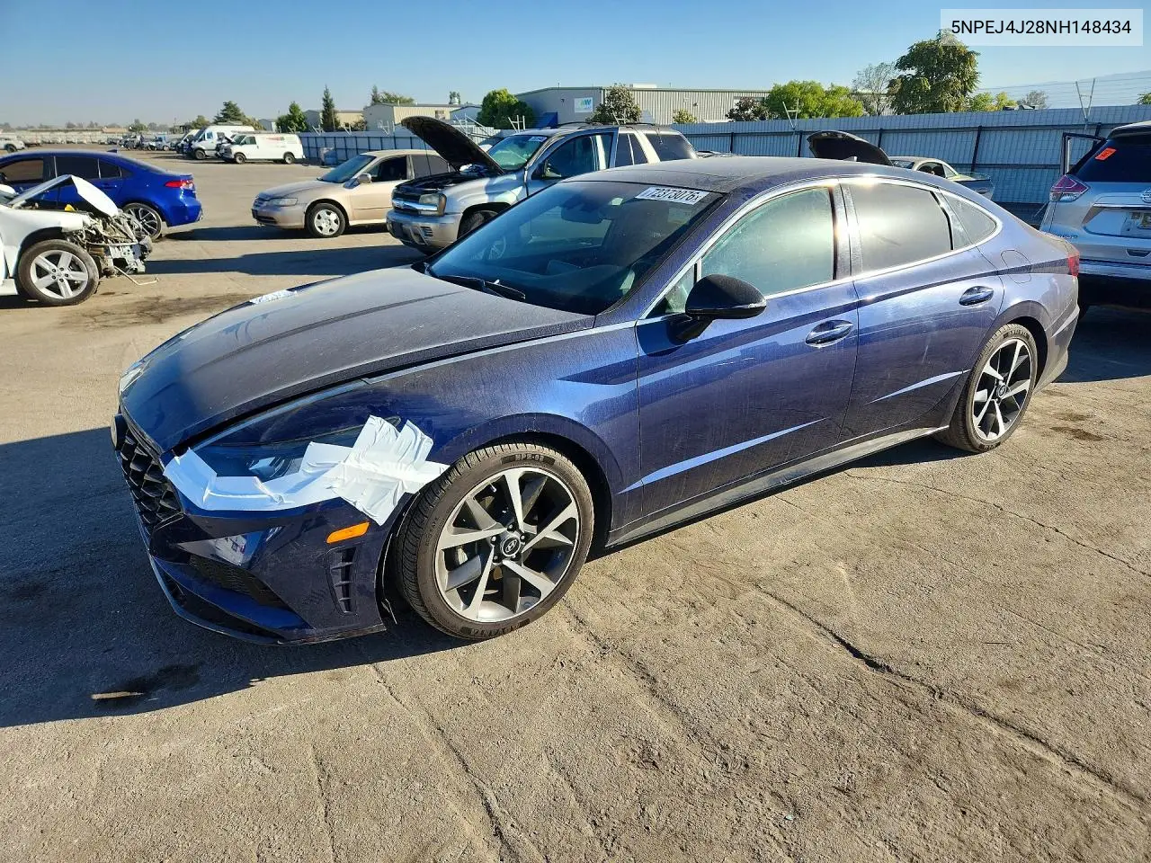 2022 Hyundai Sonata Sel Plus VIN 5NPEJ4J28NH148434 фото 1