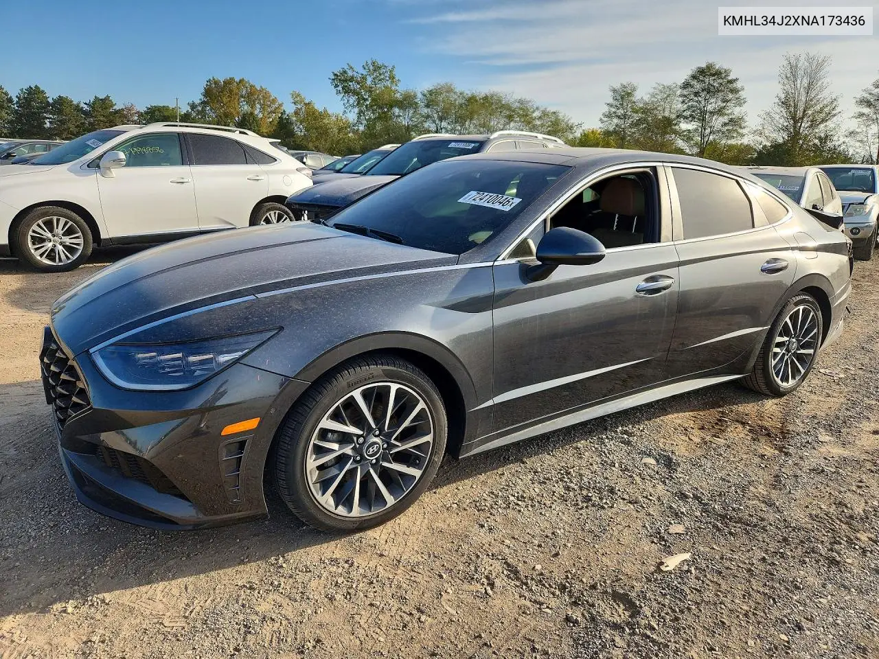 2022 Hyundai Sonata Limited VIN KMHL34J2XNA173436 фото 1