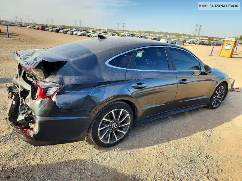 2022 Hyundai Sonata Limited VIN KMHL34J2XNA173436 фото 3