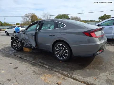 2022 Hyundai Sonata Limited VIN KMHL34J2XNA240858 фото 2