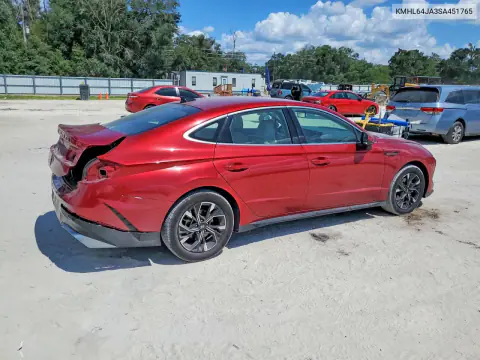 2025 Hyundai Sonata Sel VIN KMHL64JA3SA451765 фото 3
