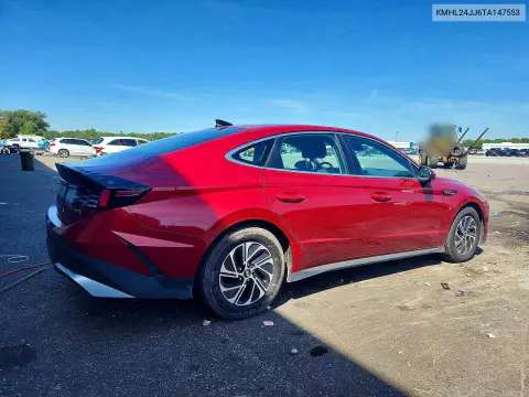2026 Hyundai Sonata Hybrid Blue VIN KMHL24JJ6TA147553 фото 3