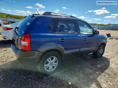 2006 Hyundai Tucson Gls VIN KM8JN72D66U421376 фото 3