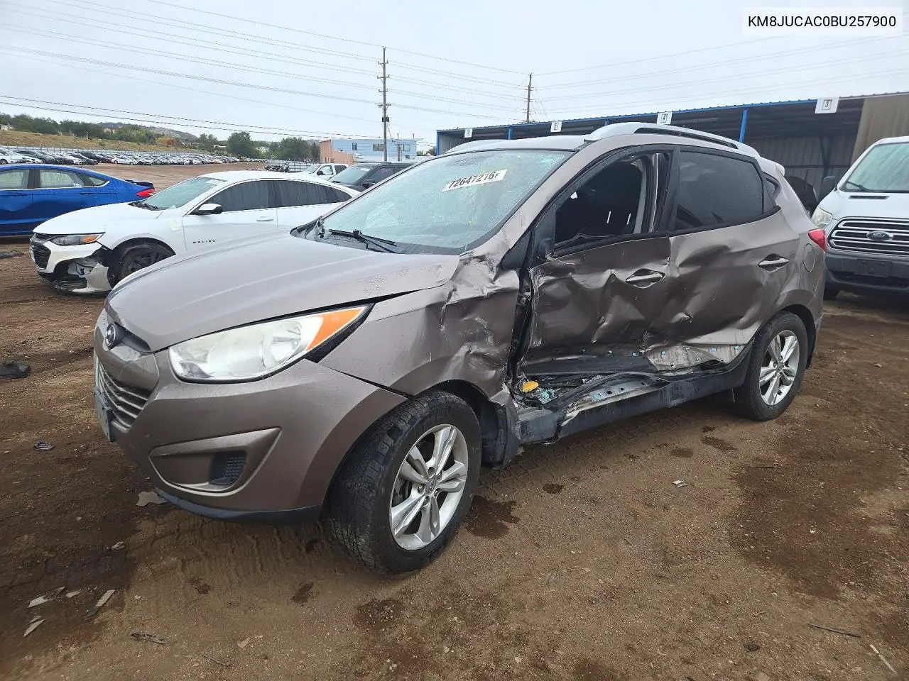 KM8JUCAC0BU257900 Hyundai Tucson 2011 — повреждение Сторона, фото до ремонта