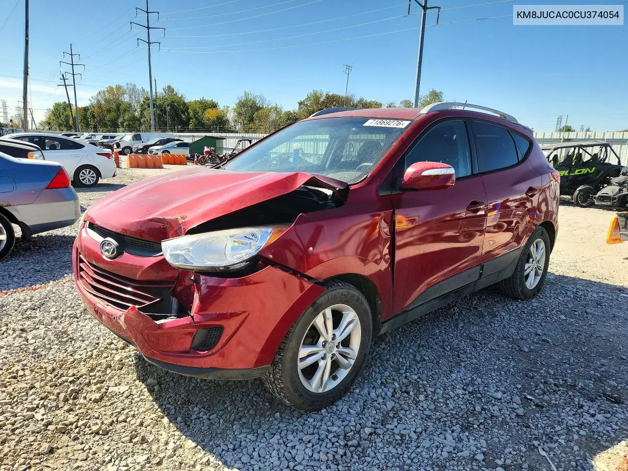 2012 Hyundai Tucson Gls VIN KM8JUCAC0CU374054 фото 1