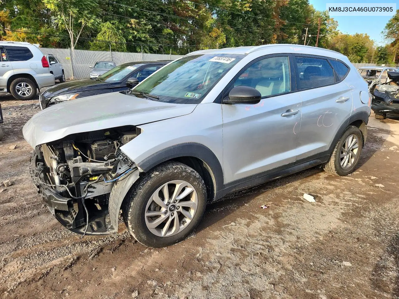 KM8J3CA46GU073905 Hyundai Tucson 2016 — повреждение Задняя часть, фото до ремонта