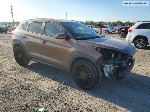 KM8J33A46GU158582 — 2016 Hyundai Tucson, фото 4 с аукциона Copart, Передняя часть