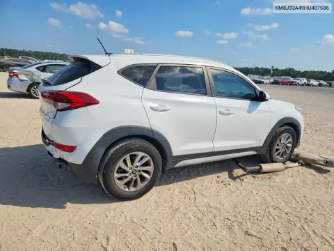 KM8J33A49HU407586 — 2017 Hyundai Tucson, фото 3 с аукциона Copart, Задняя часть