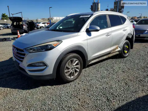 KM8J33A41HU378293 Hyundai Tucson 2017 — повреждение Задняя часть, фото до ремонта
