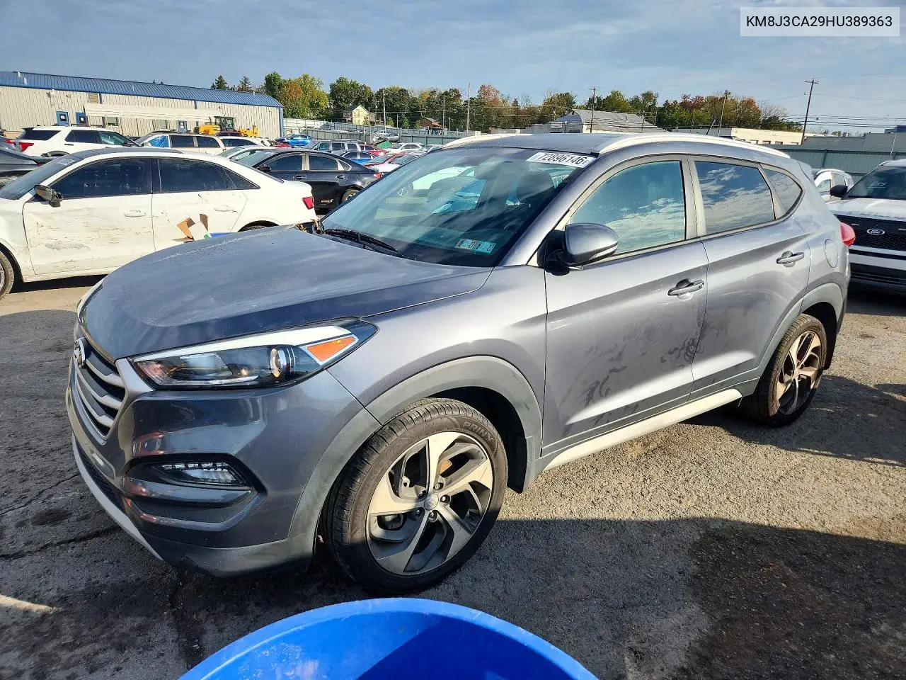 KM8J3CA29HU389363 Hyundai Tucson 2017 — повреждение Сторона, фото до ремонта