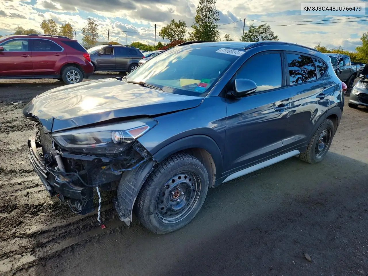 KM8J3CA48JU766479 Hyundai Tucson 2018 — повреждение Передняя часть, фото до ремонта