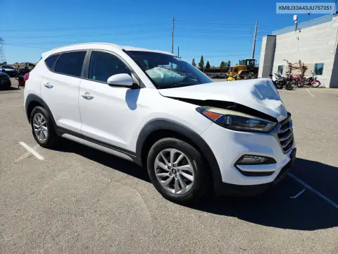 KM8J33A43JU757351 — 2018 Hyundai Tucson, фото 4 с аукциона Copart, Передняя часть