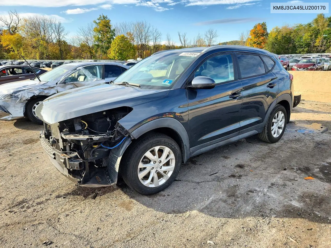 KM8J3CA45LU200170 Hyundai Tucson 2020 — повреждение Передняя часть, фото до ремонта