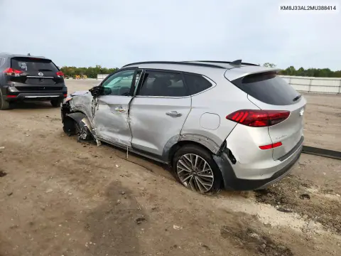 2021 Hyundai Tucson Ultimate VIN KM8J33AL2MU388414 фото 2