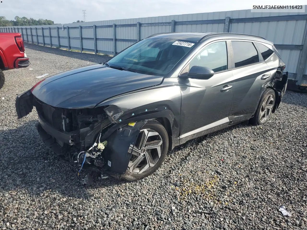 2022 Hyundai Tucson Sel VIN 5NMJF3AE6NH116423 фото 1