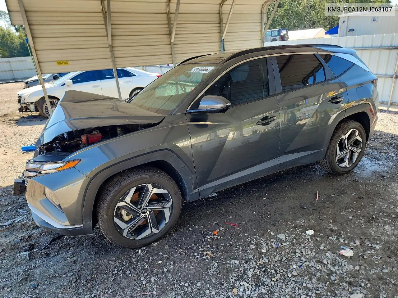 KM8JFCA12NU063107 Hyundai Tucson 2022 — повреждение Передняя часть, фото до ремонта