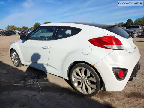 2012 Hyundai Veloster Base VIN KMHTC6AD2CU045751 фото 2