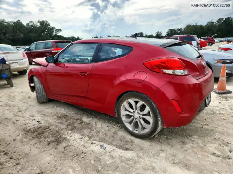 2012 Hyundai Veloster Base VIN KMHTC6AD1CU032750 фото 2