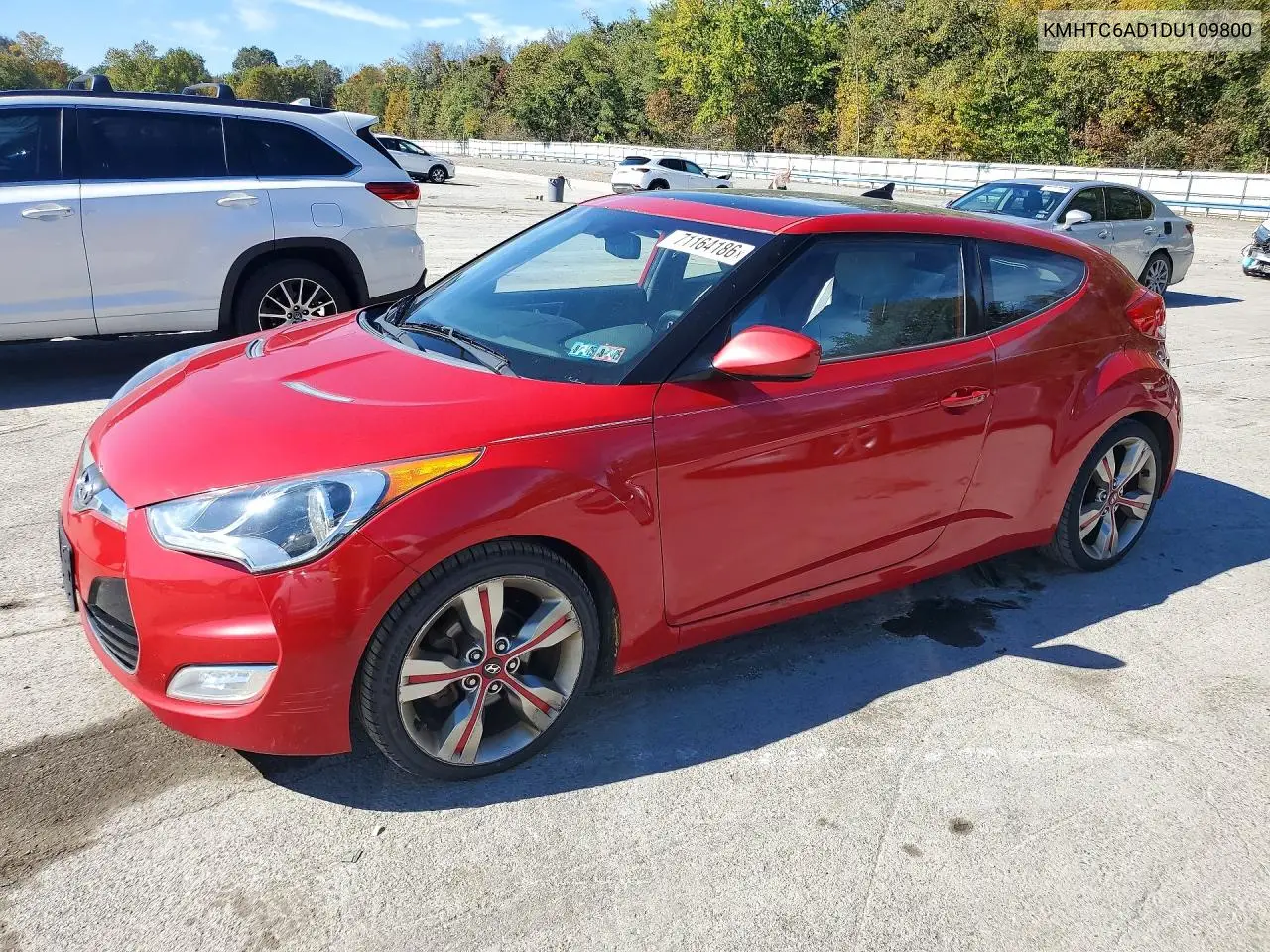 2013 Hyundai Veloster Base VIN KMHTC6AD1DU109800 фото 1