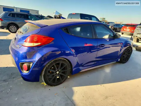 2014 Hyundai Veloster Turbo VIN KMHTC6AE5EU201308 фото 3