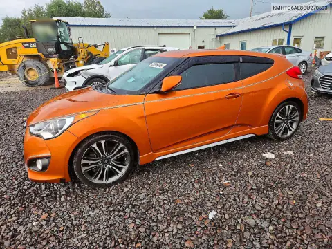 KMHTC6AE8GU270593 — 2016 Hyundai Veloster, Передняя часть, фото до ремонта
