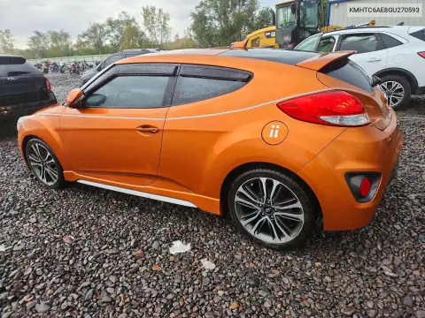 2016 Hyundai Veloster Turbo VIN KMHTC6AE8GU270593 фото 2
