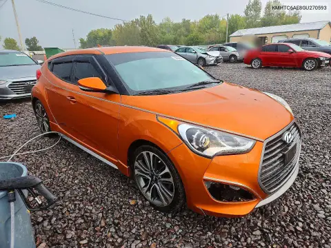 2016 Hyundai Veloster Turbo VIN KMHTC6AE8GU270593 фото 4