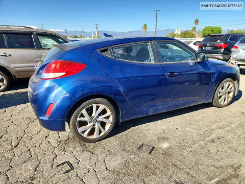 2016 Hyundai Veloster Base VIN KMHTC6AD2GU275263 фото 3