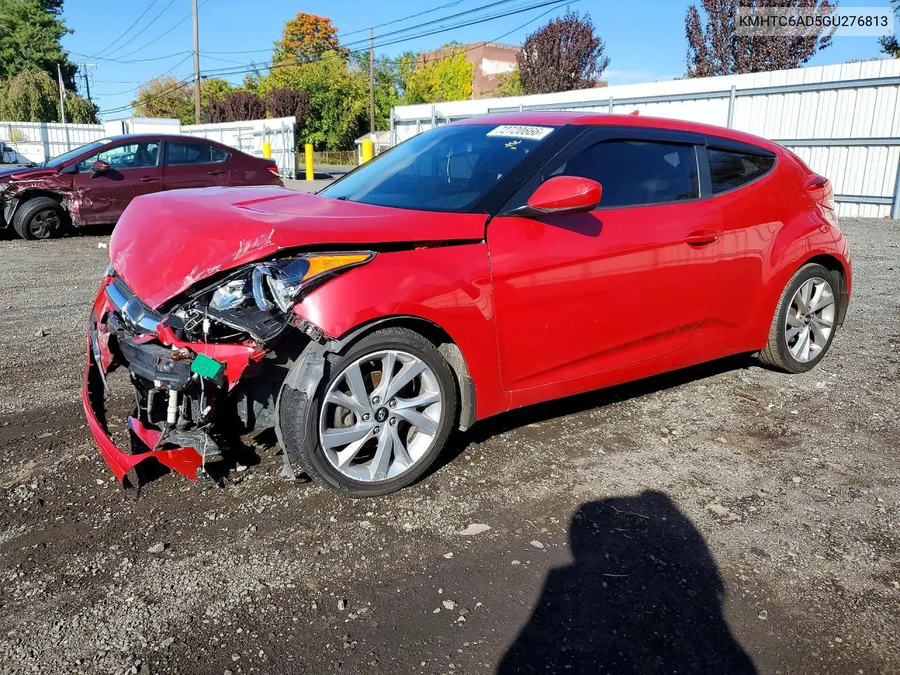 2016 Hyundai Veloster Base VIN KMHTC6AD5GU276813 фото 1