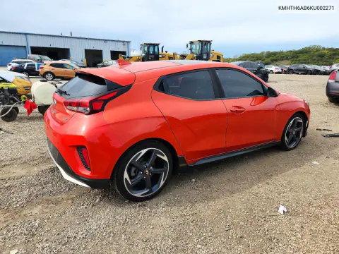 2019 Hyundai Veloster Turbo 1.6T VIN KMHTH6AB6KU002271 фото 3