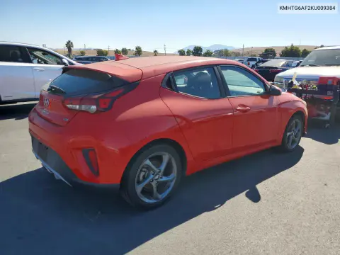 2019 Hyundai Veloster 2.0L VIN KMHTG6AF2KU009384 фото 3