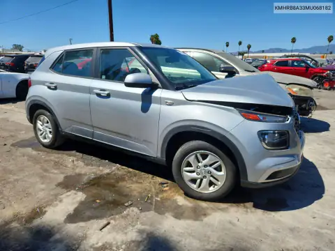 KMHRB8A33MU068182 — 2021 Hyundai Venue, фото 4 с аукциона Copart 15.10.2026, Передняя часть