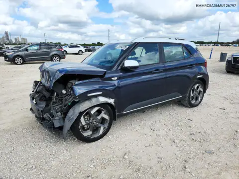 KMHRC8A36MU126797 — 2021 Hyundai Venue, Передняя часть, фото до ремонта