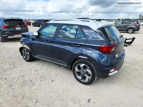 KMHRC8A36MU126797 — 2021 Hyundai Venue, фото 2 с аукциона Copart, Передняя часть