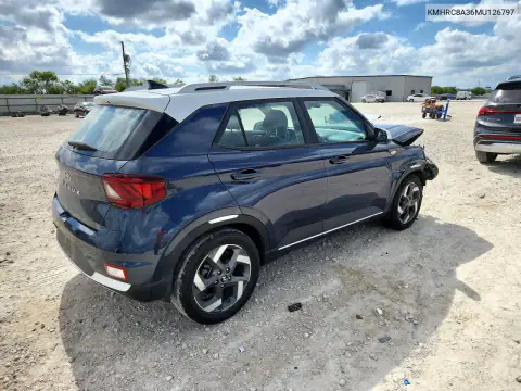KMHRC8A36MU126797 — 2021 Hyundai Venue, фото 3 с аукциона Copart, Передняя часть