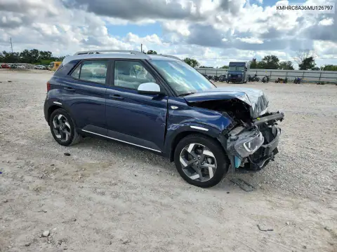 KMHRC8A36MU126797 — 2021 Hyundai Venue, фото 4 с аукциона Copart, Передняя часть