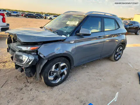 KMHRC8A3XMU122607 — 2021 Hyundai Venue, Передняя часть, фото до ремонта