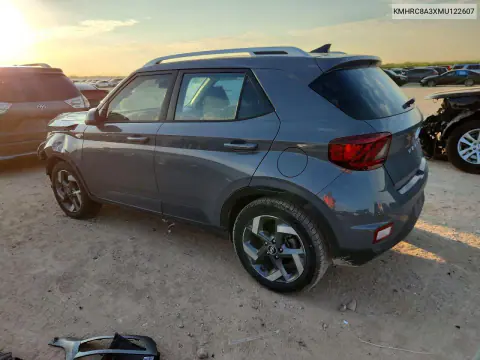 2021 Hyundai Venue Sel VIN KMHRC8A3XMU122607 фото 2
