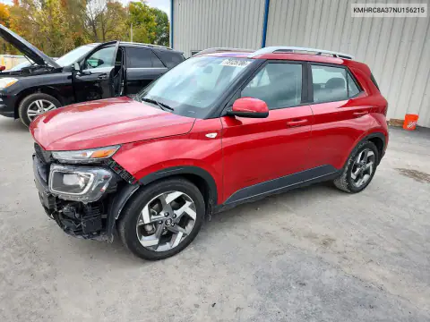KMHRC8A37NU156215 — 2022 Hyundai Venue, Передняя часть, фото до ремонта