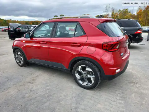 KMHRC8A37NU156215 — 2022 Hyundai Venue, фото 2 с аукциона Copart, Передняя часть