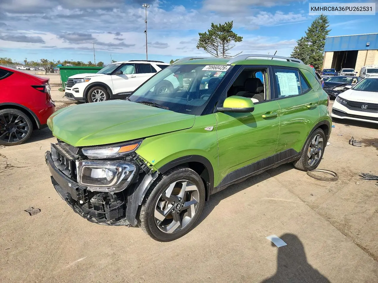 KMHRC8A36PU262531 Hyundai Venue 2023 — повреждение Передняя часть, фото до ремонта