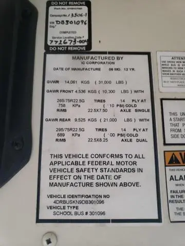 2013 IC CORPORATION CE SERIES SCHOOL VIN 4DRBUSKN9DB301096 фото 10