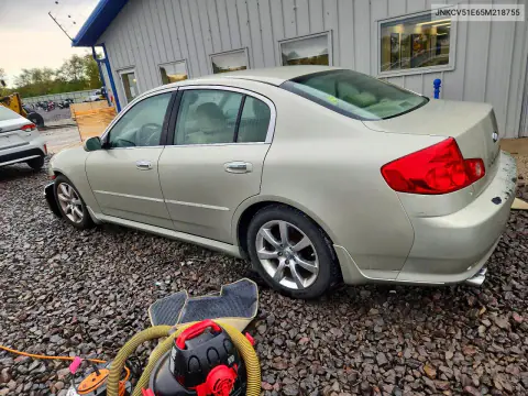 2005 Infiniti G35 Base VIN JNKCV51E65M218755 фото 2