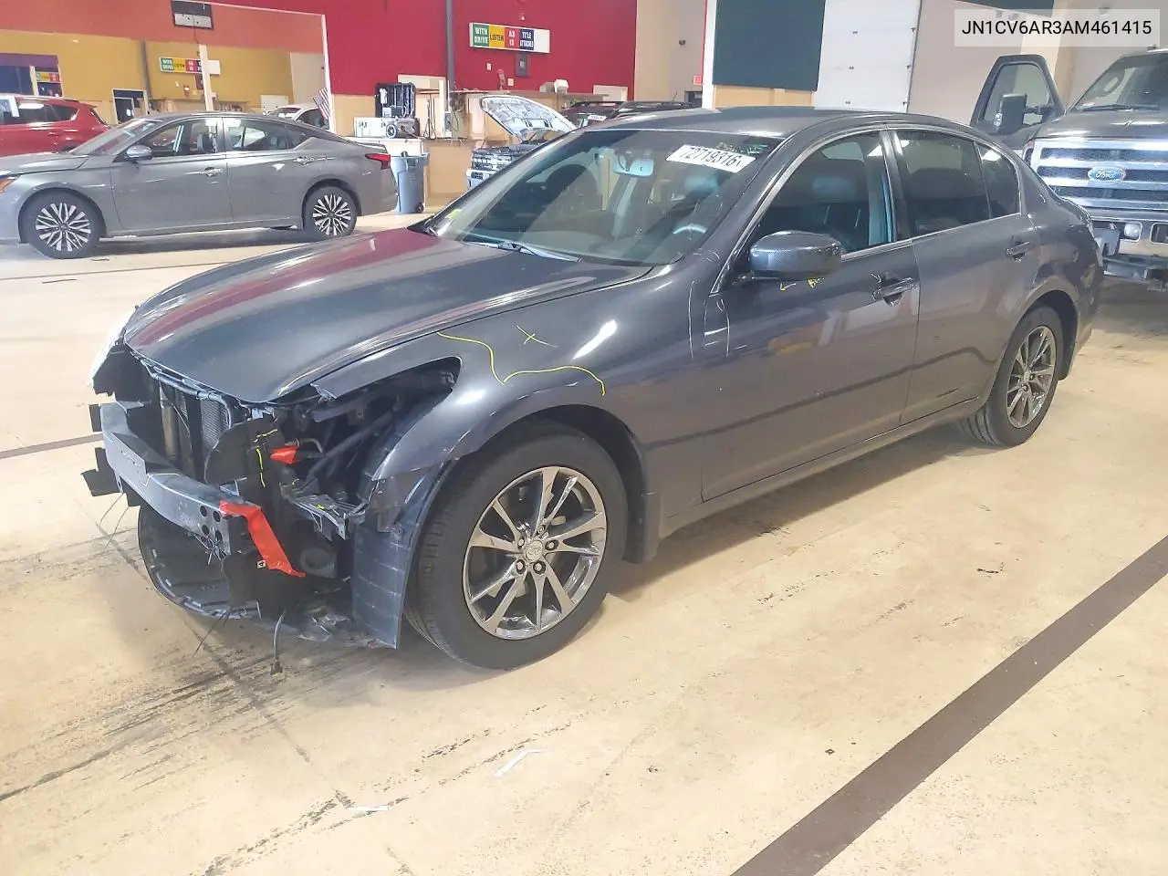 JN1CV6AR3AM461415 Infiniti G 2010 — повреждение Передняя часть, фото до ремонта